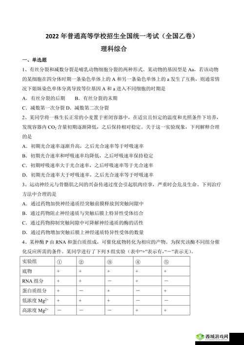 2022全国乙卷理综难度解析：挑战与机遇并存的高考理综乙卷深度解读