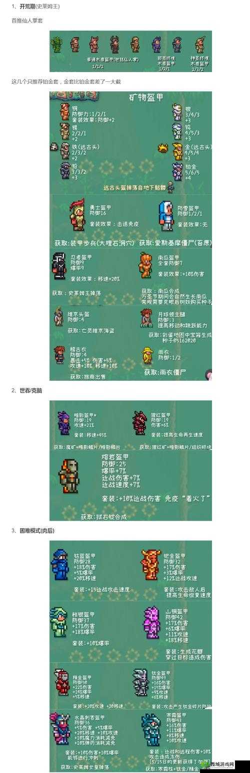 泰拉瑞亚：战士毕业套装推荐，全面解析战士最强套装