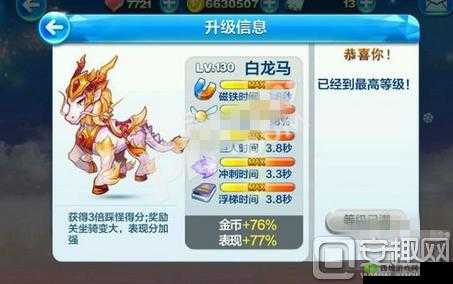 天天酷跑金角大王与白龙马：高分坐骑对比