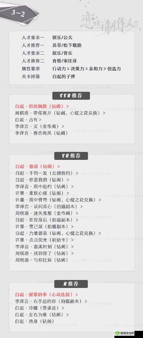 恋与制作人第七章三星通关秘籍，解锁完美攻略