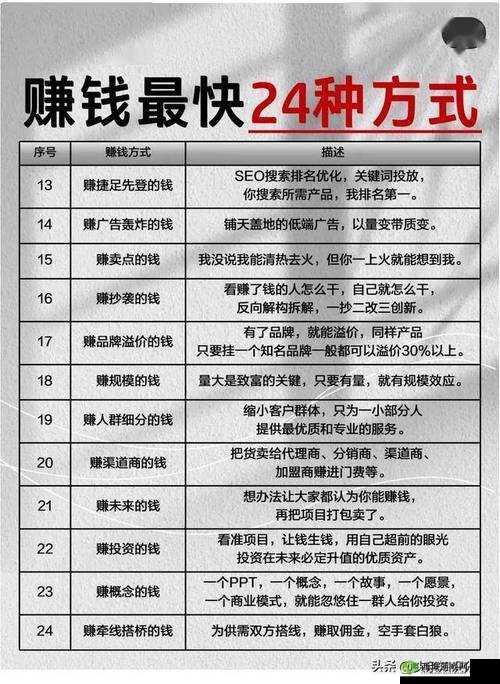 悠长假期赚钱攻略，多种途径快速赚钱技巧介绍及其演变史